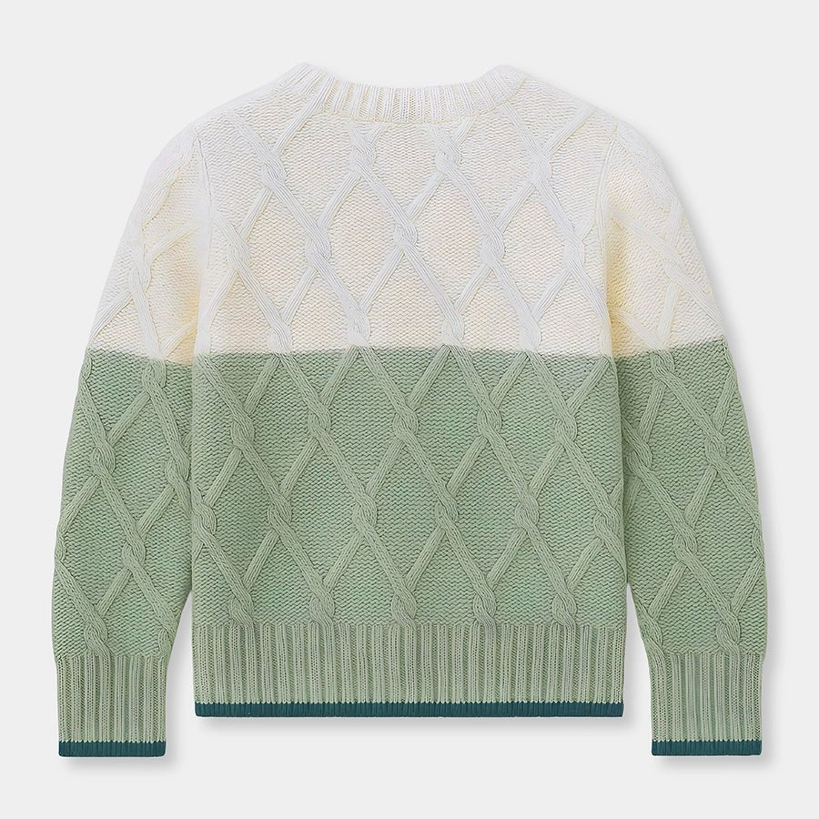 1Pk Polyester Cable Knit Sweater Full Sleeves Sweater Full Sleeves 3
