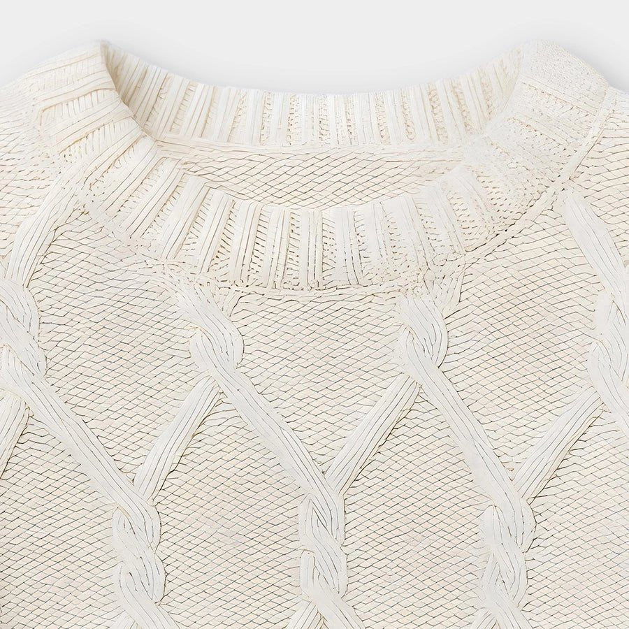 1Pk Polyester Cable Knit Sweater Full Sleeves Sweater Full Sleeves 4
