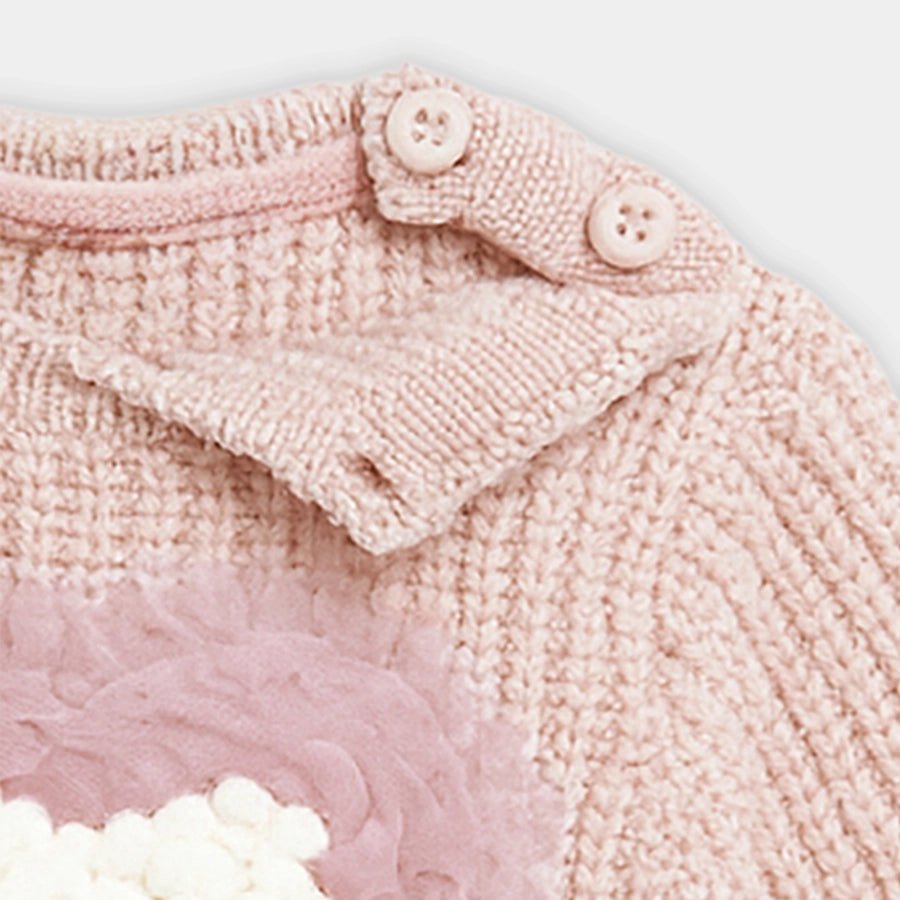 1Pk Polyester Chunky Knit Sweater Full Sleeves Sweater Full Sleeves 4