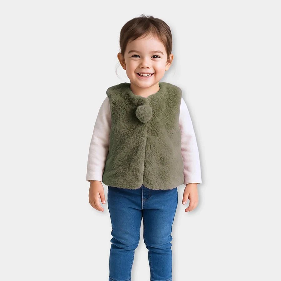 1Pk Polyester Pile Sleeveless Jacket Sleeveless Jacket 2
