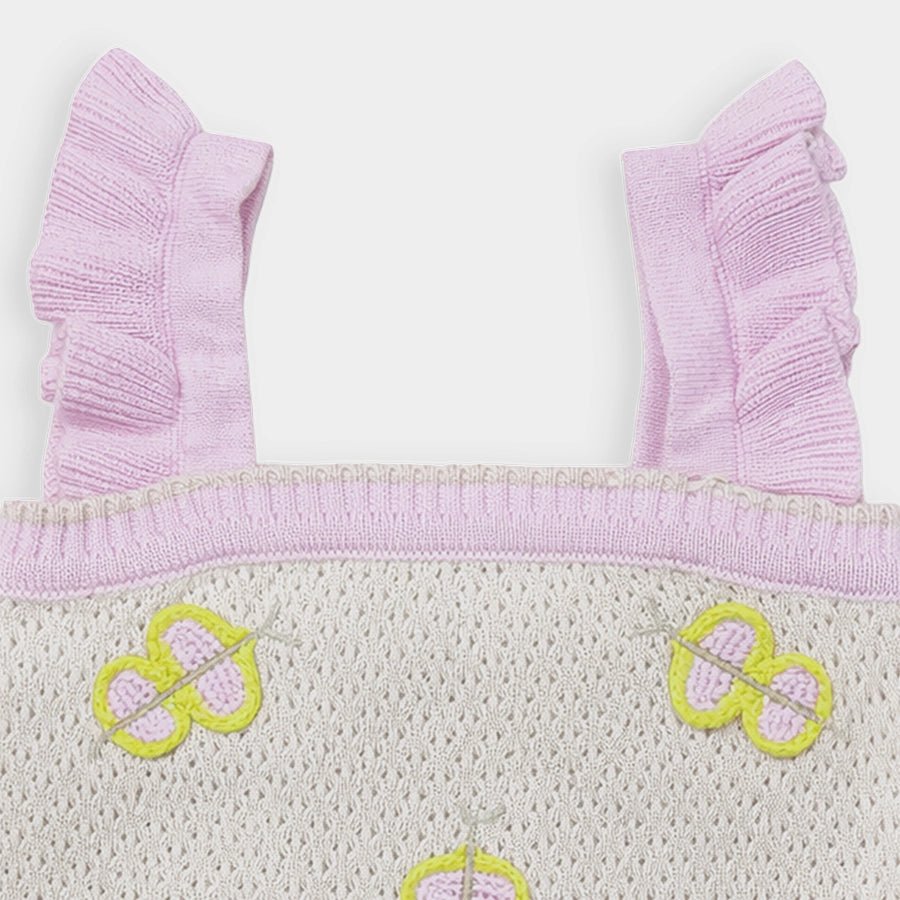 2Pc 100% Cotton Pointelle Knit Top - Short Set Top - Short Set 7