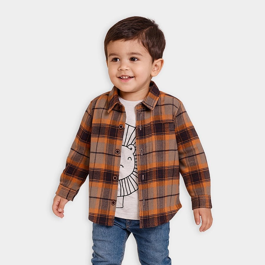 2Pk Blended Flannel Shirt & T-Shirt Set SHIRT & T - SHIRT SET 1