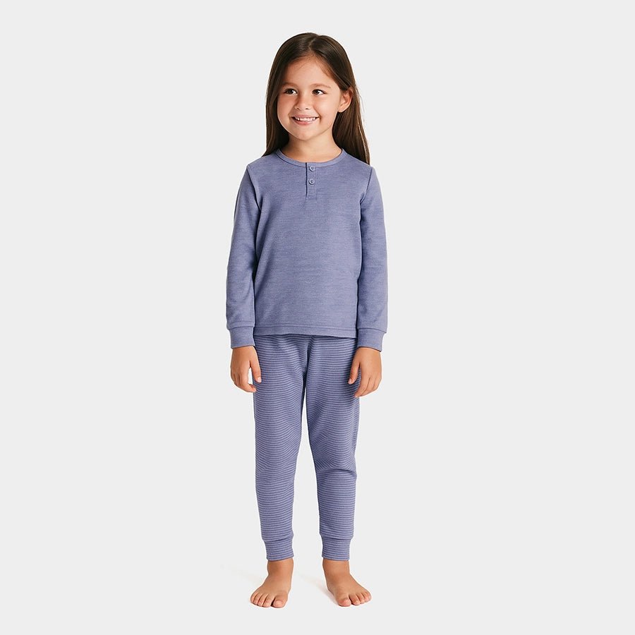 2Pk Blended Rib Knit Thermal Set Thermal Set 1