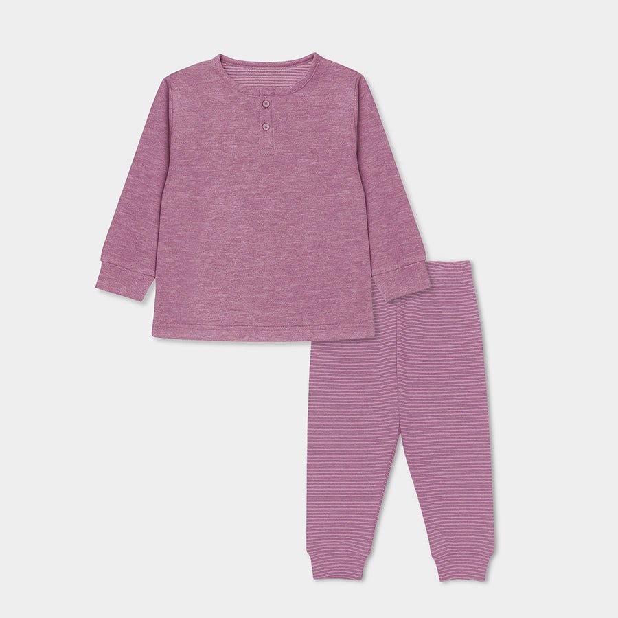 2Pk Blended Rib Knit Thermal Set Thermal Set 2