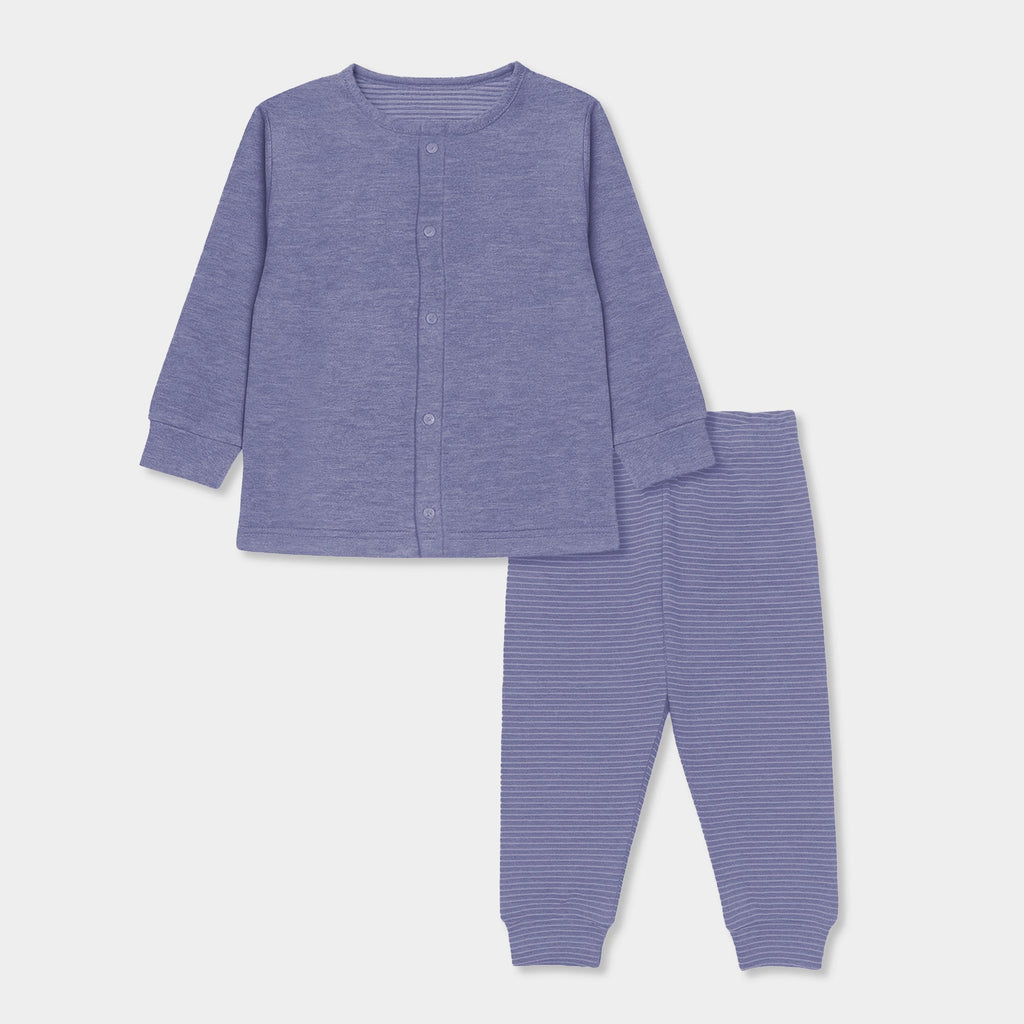 2Pk Blended Rib Knit Thermal Set Thermal Set 1