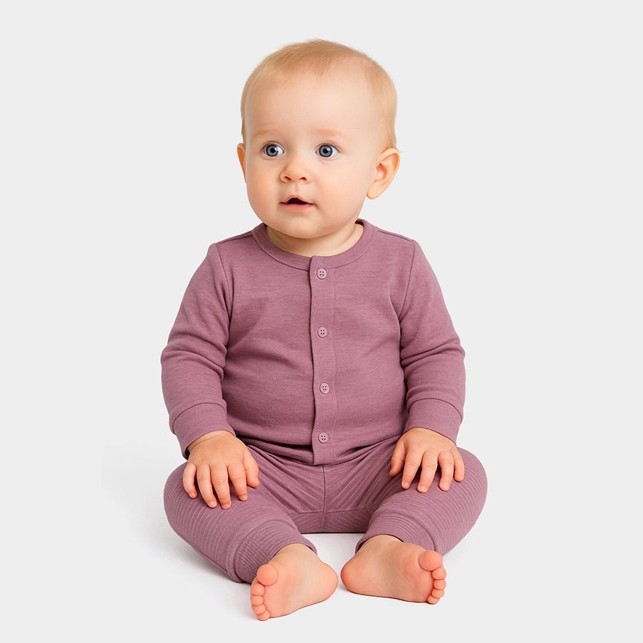 2Pk Blended Rib Knit Thermal Set Thermal Set 1