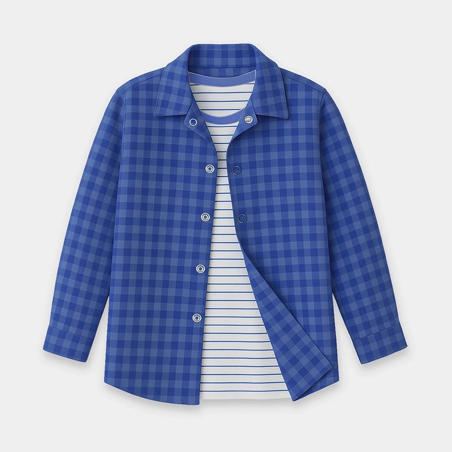 2Pk Cotton Flannel Shirt & T-Shirt Set Shirt & T-Shirt Set 1