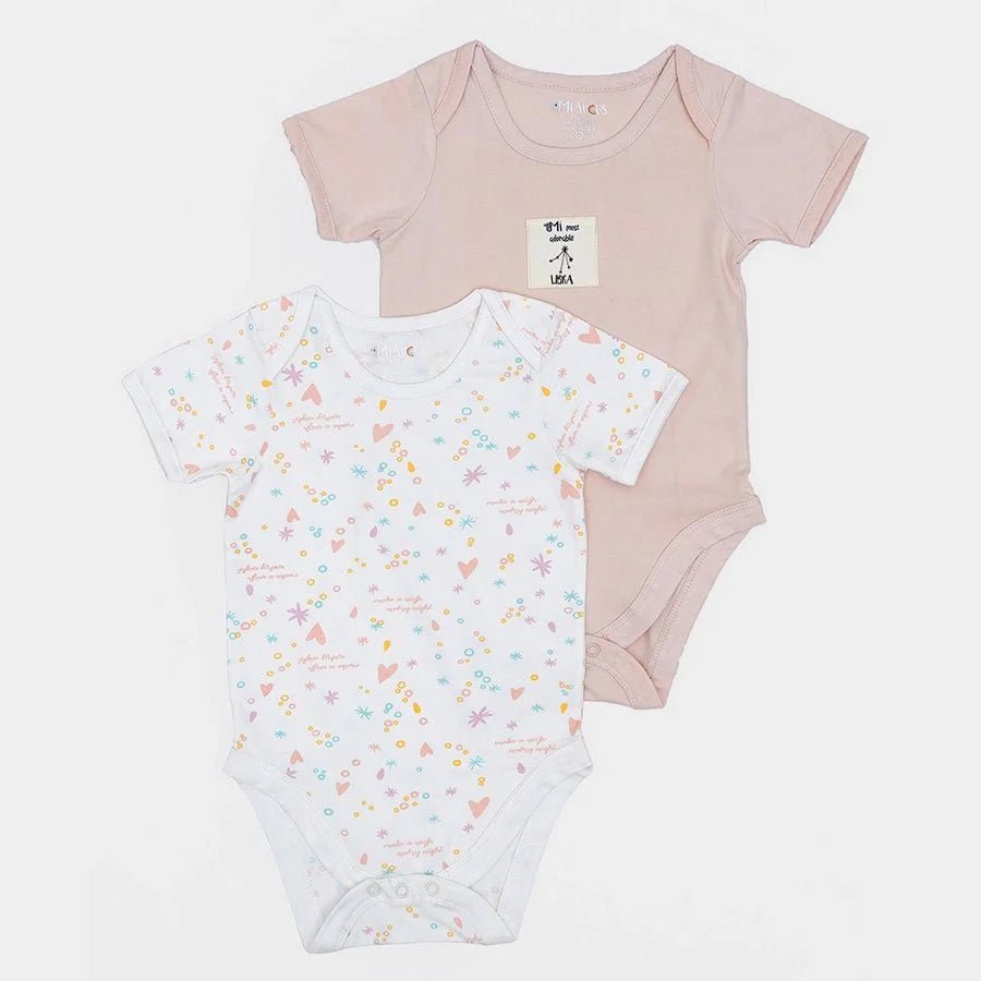 2Pk Cotton Jersey Romper Romper 6