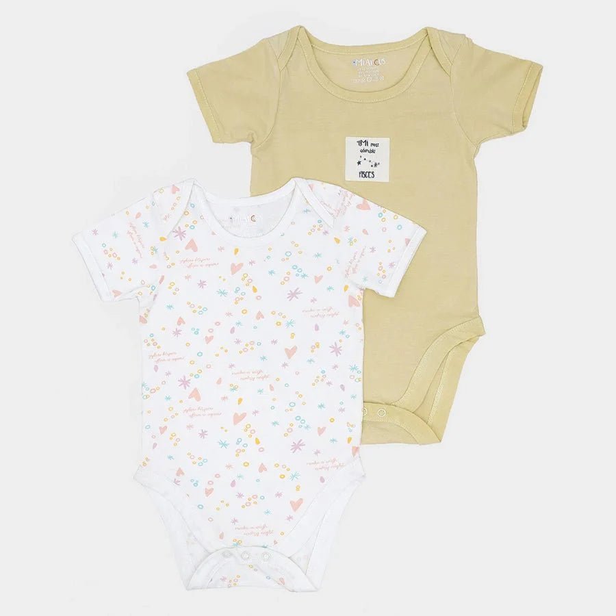 2Pk Cotton Jersey Romper Romper 1
