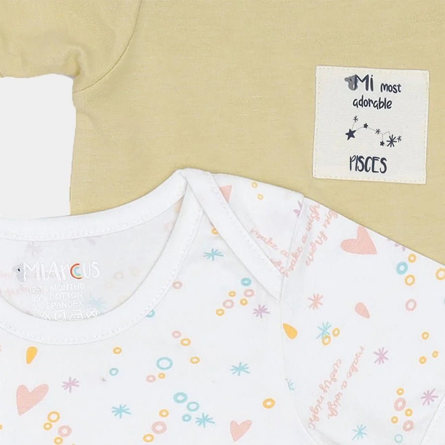 2Pk Cotton Jersey Romper Romper 14