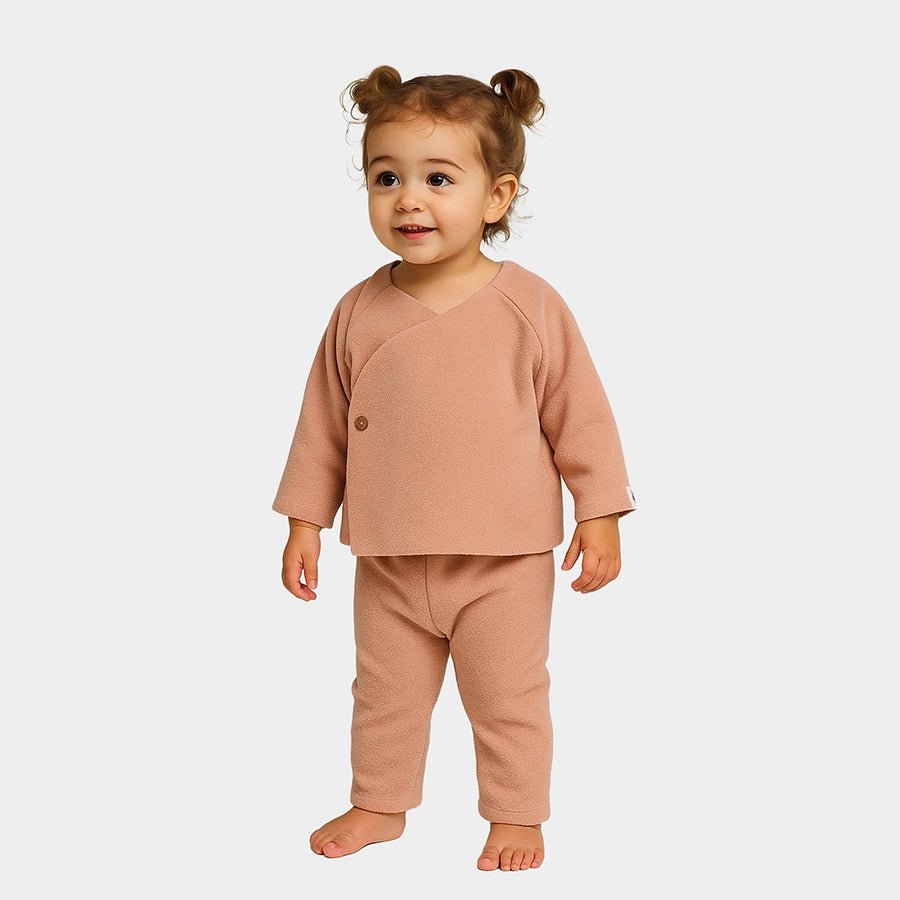 2Pk Polyester Antipill Wrapover T-Shirt - Pyjama Set Wrapover T-Shirt - Pyjama Set 1