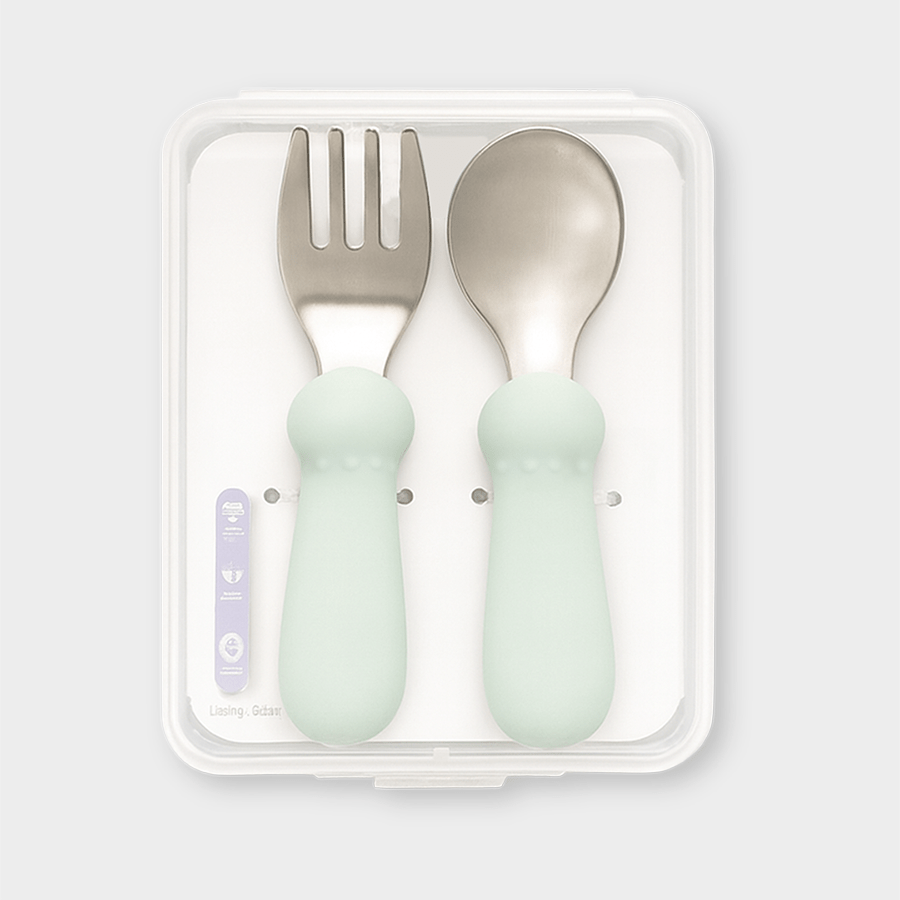 2Pk Silicone Spoon & Fork Set Spoon & Fork Set 2