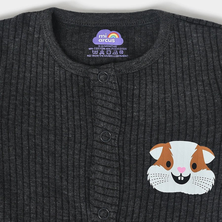 3Pk Blended Rib Knit Front Open Thermals Front Open Thermals 20