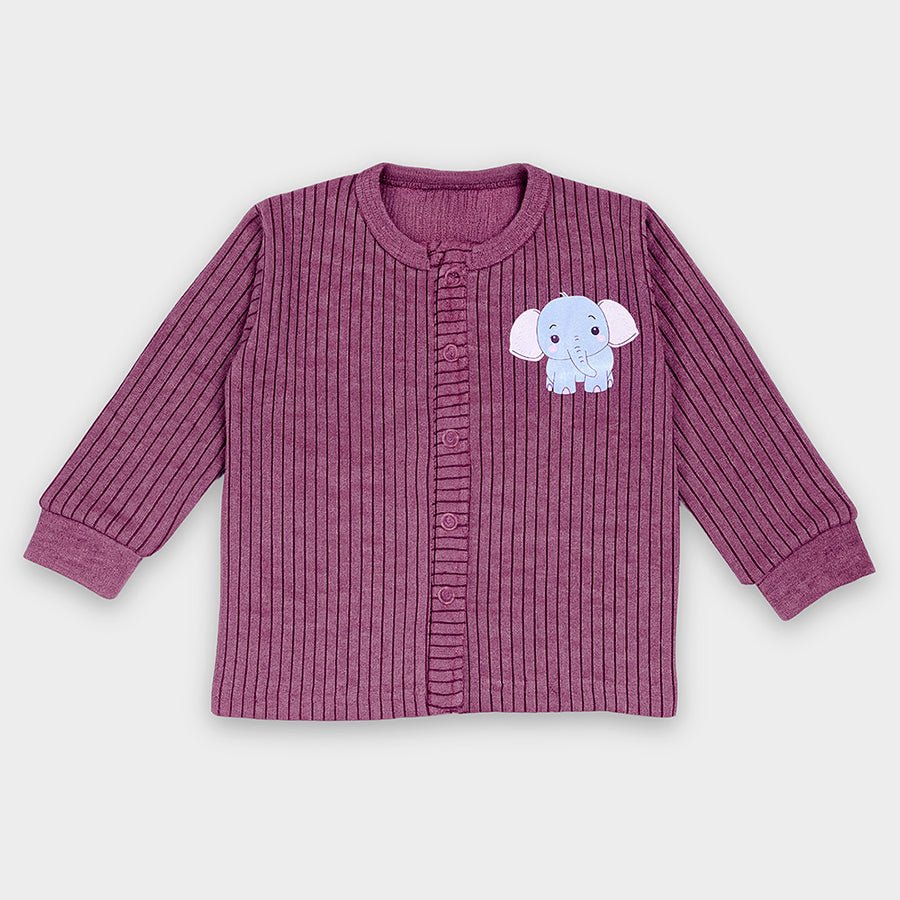 3Pk Blended Rib Knit Front Open Thermals Front Open Thermals 2