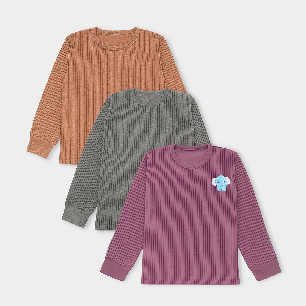 3PK Blended Rib Knit Full Sleeve Thermal Full Sleeve Thermal 1
