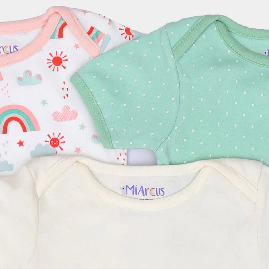 3Pk Cotton Interlock Romper Romper 12