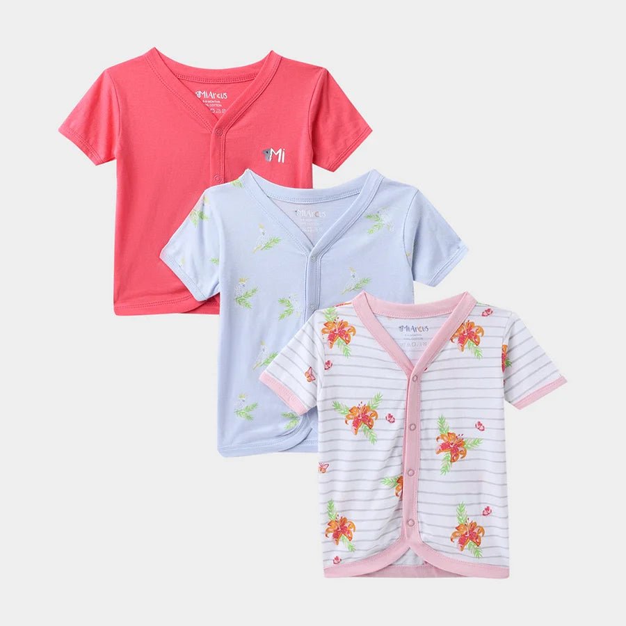 3Pk Cotton Jersey Front Open Vest Front Open Vest 10