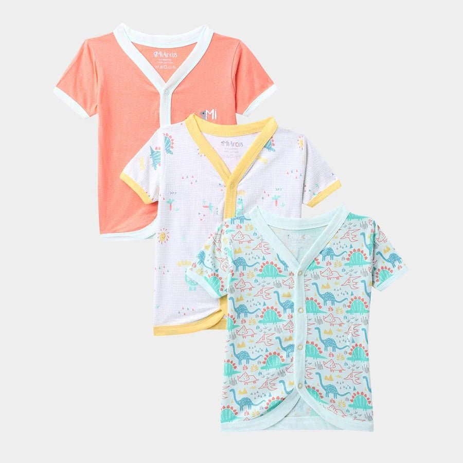 3Pk Cotton Jersey Front Open Vest Front Open Vest 1