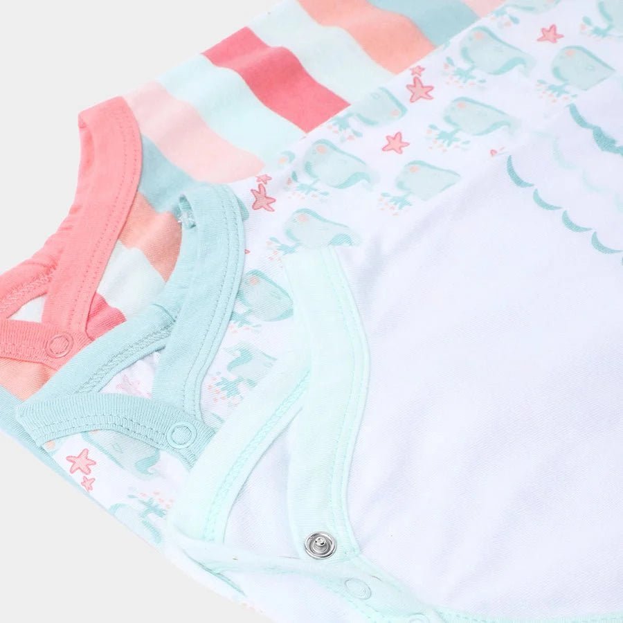 3Pk Cotton Jersey Romper Romper 9