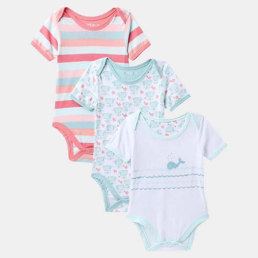 3Pk Cotton Jersey Romper Romper 1