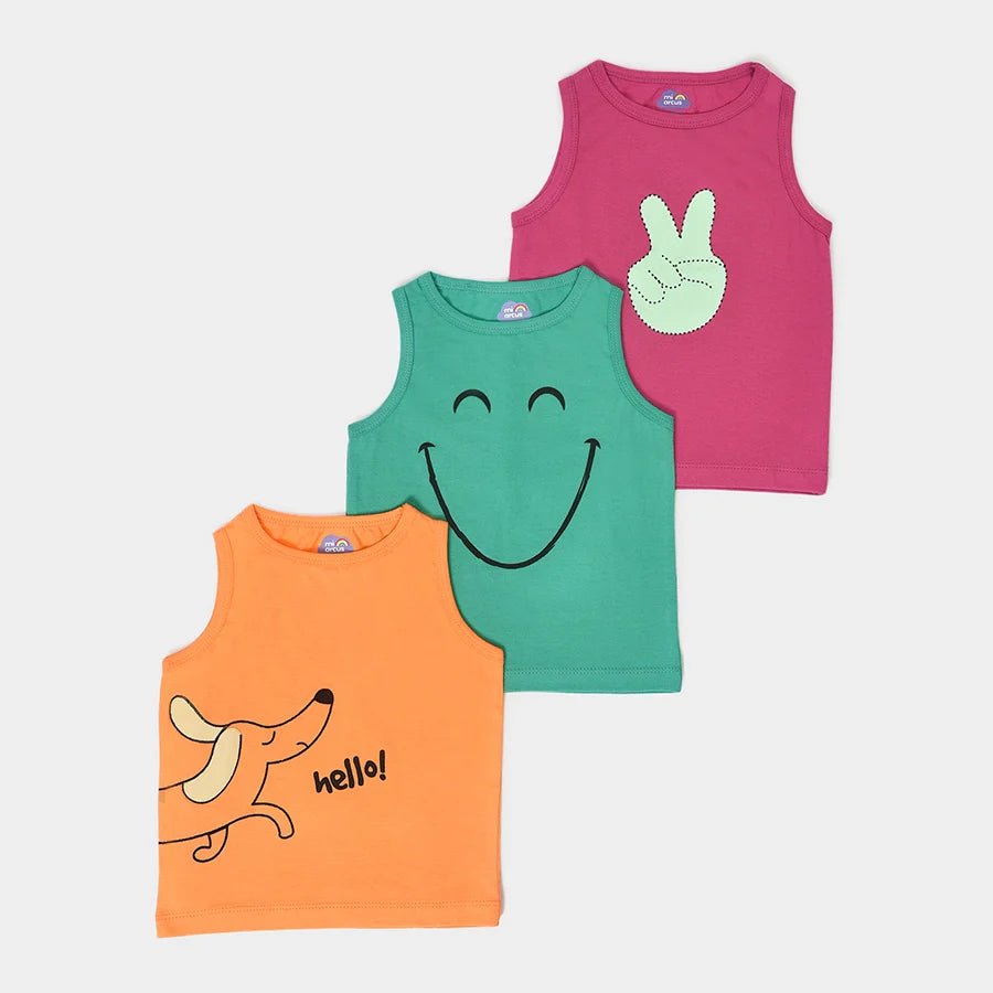 3Pk Cotton Jersey Vest Vest 15