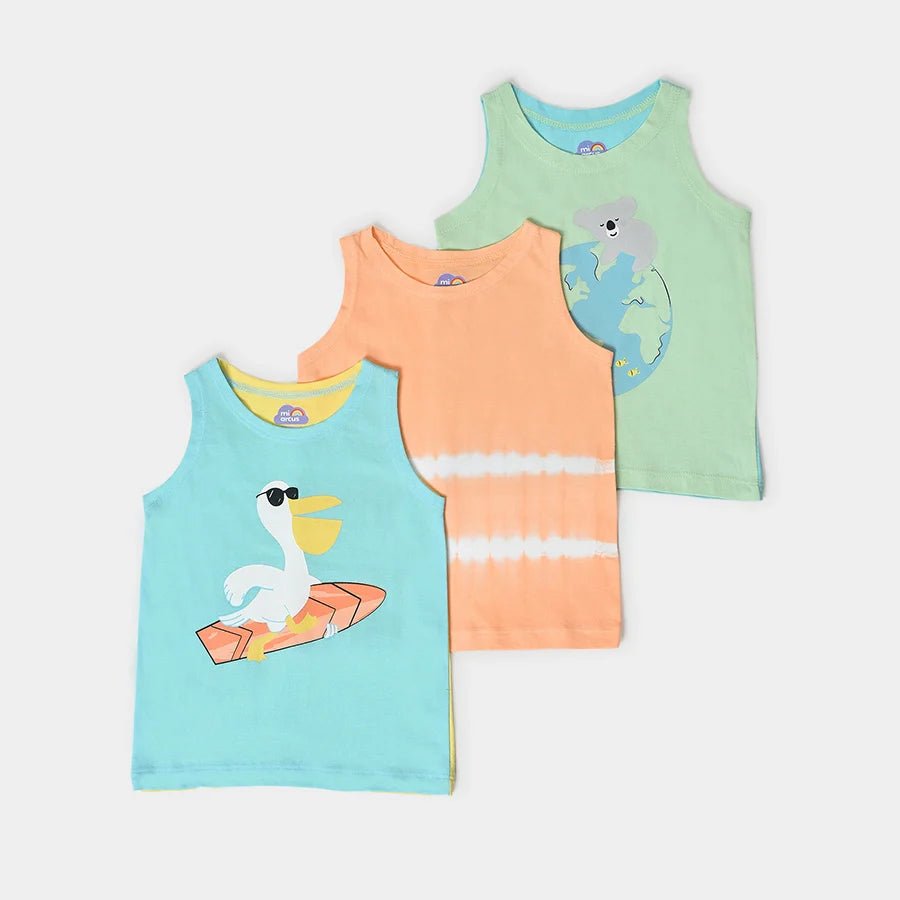 3Pk Cotton Jersey Vest Vest 1
