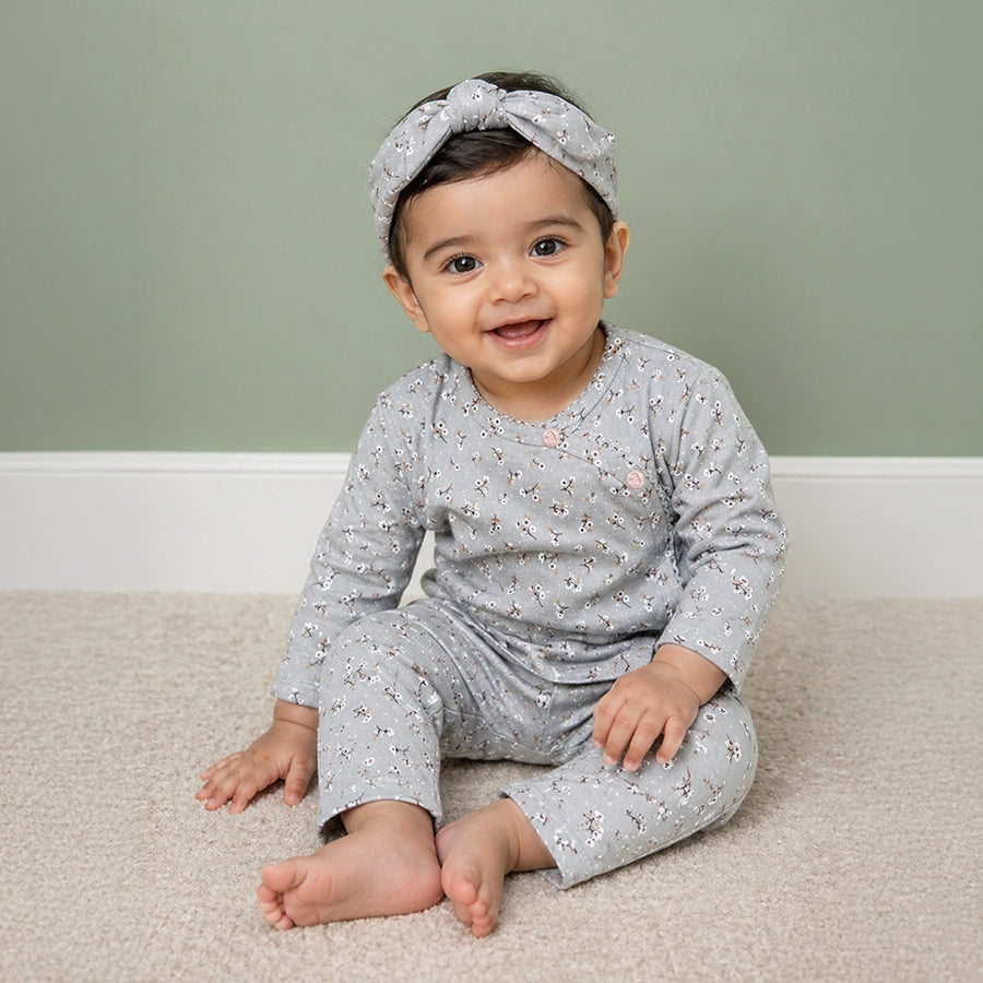 3Pc Blended Jersey Wrapover Baby T-Shirt & Pyjama Set Wrapover T-Shirt-Pyjama Set 1