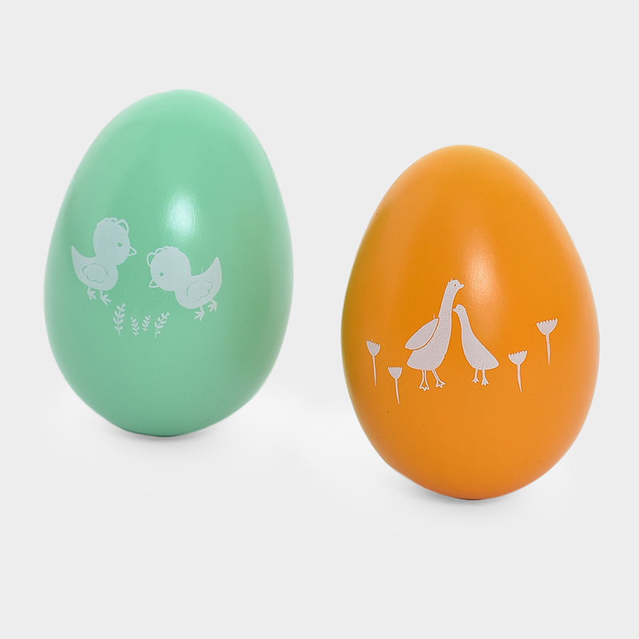Mi Arcus - Playful Egg Wooden Rattle Toy Pack of 2 - Wooden Toy