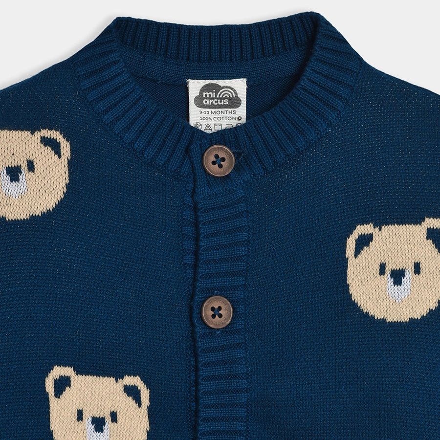 Adventure Bear Face Knitted Sweater Sweater Full Sleeves 4