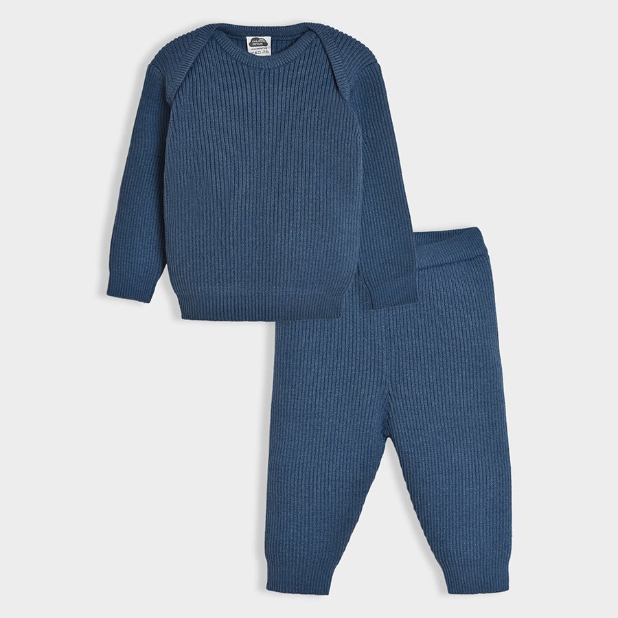 Adventure Blue Victory Knitted Thermal Set Full Sleeve Thermal 1