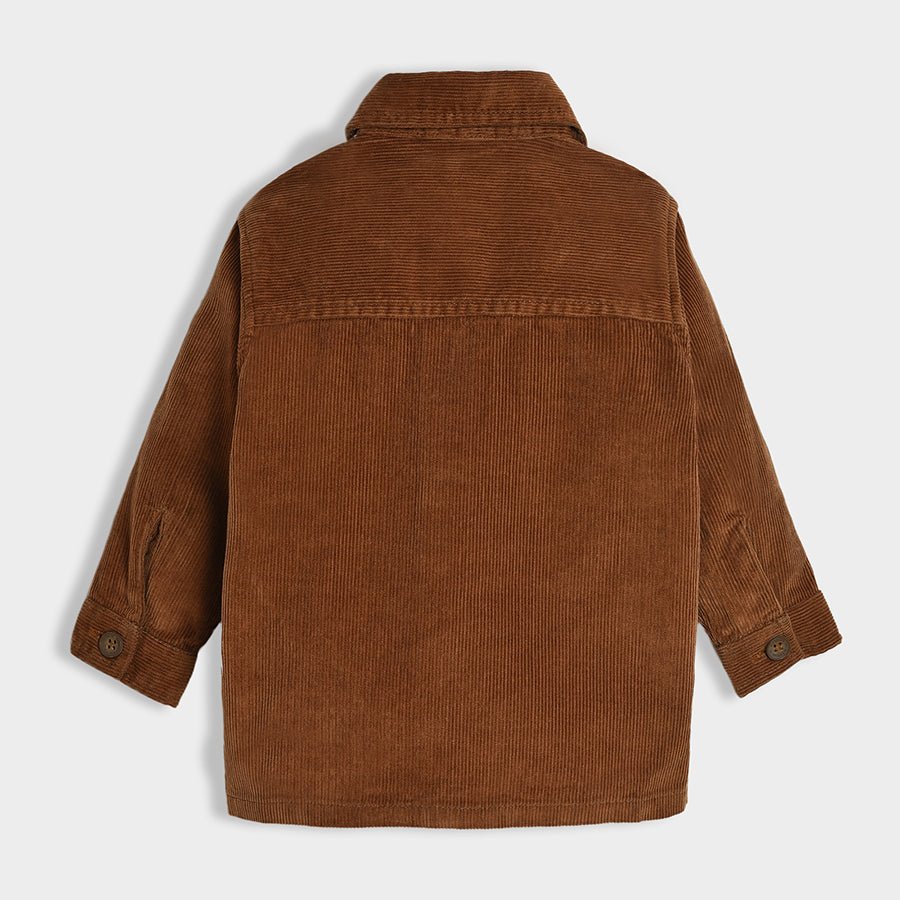 Adventure Corduroy Solid Shirt Brown Shirt Full Sleeves 3