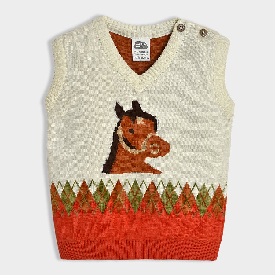 Adventure Horse Sleeveless Sweater Sweater Half Sleeves 2