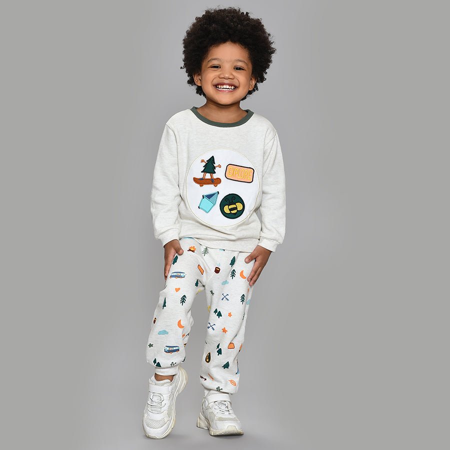 Adventure Oat Melange Co - Ord Set Sweatshirt - Jogger Set 1