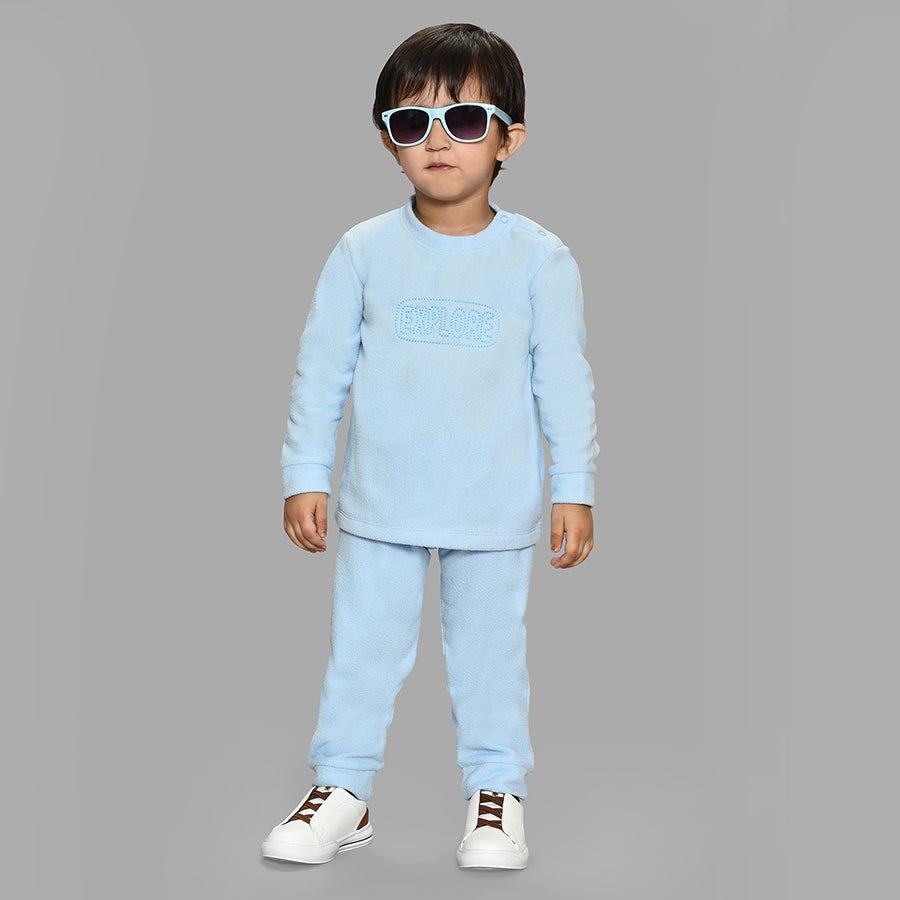 Adventure Sky Solid T-Shirt & Pajama Set T-Shirt - Pyjama Set 1