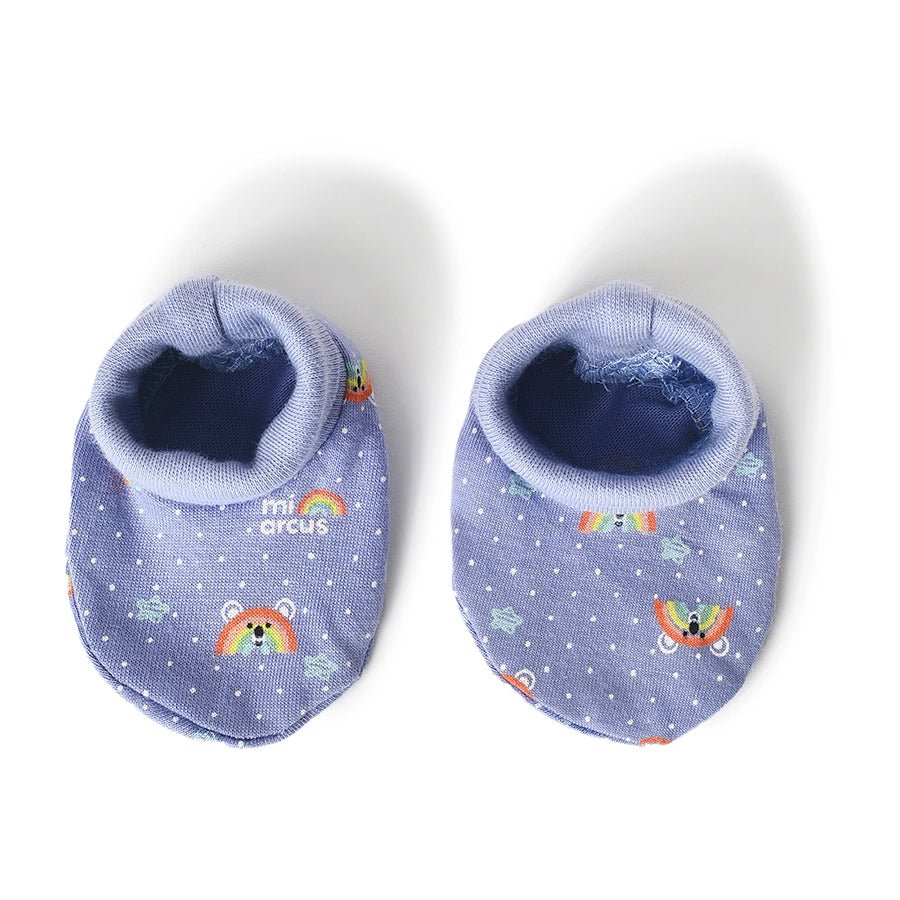 Arcus Hello Gift set with Cap, Booties, Mittens and Bib Pack of 4 Gift Set 15