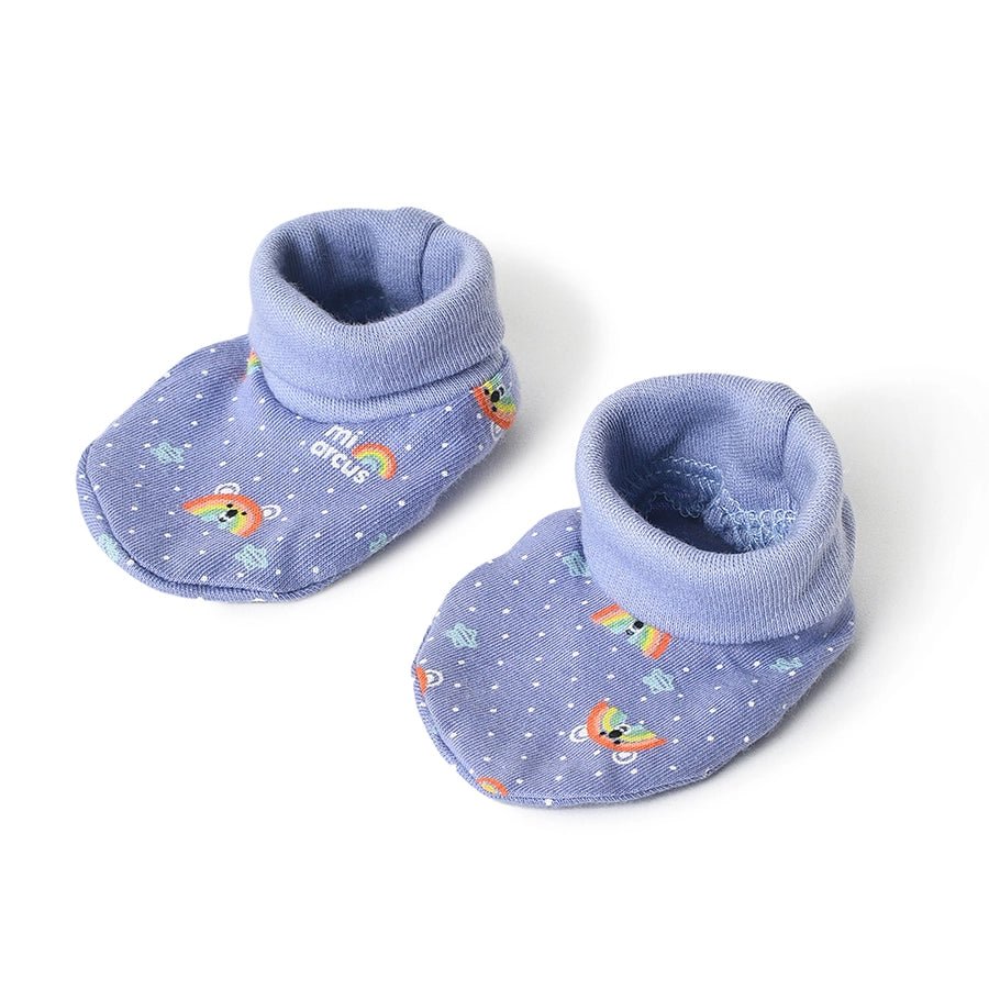 Arcus Hello Gift set with Cap, Booties, Mittens and Bib Pack of 4 Gift Set 16