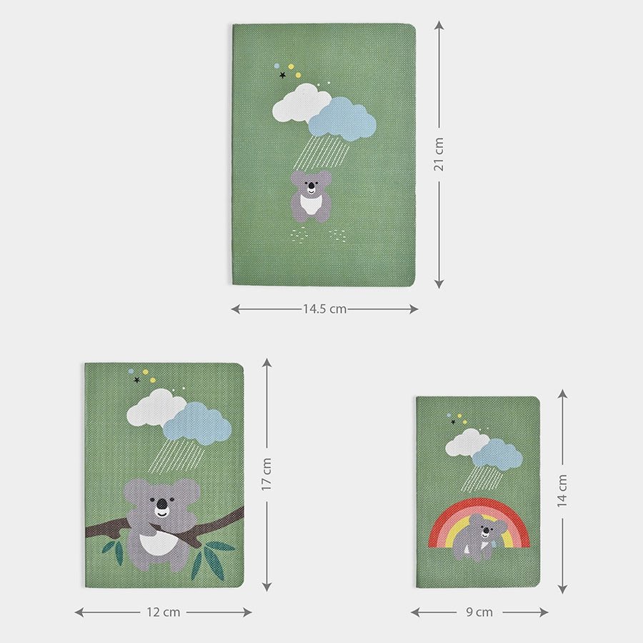 Arcus Koala Paper Diary Pack of 3 Notebook 3