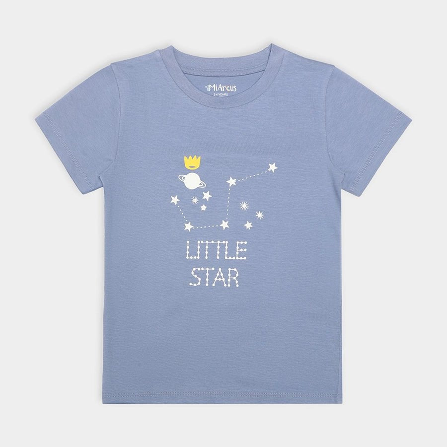 Baby Boy Glow In The Dark Galaxy Print T-shirt Half Sleeve T-Shirt 1