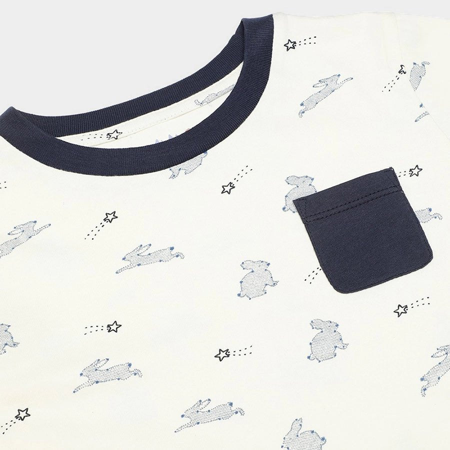 Baby Boy Rabbit Print Half Sleeve T-shirt Half Sleeve T-Shirt 5