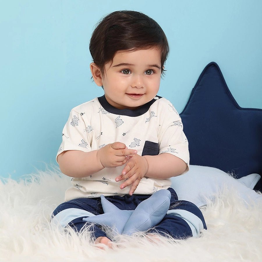 Baby Boy Rabbit Print Half Sleeve T-shirt Half Sleeve T-Shirt 3