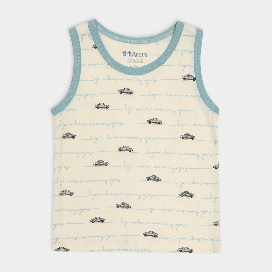 Baby Boy Vest with Crazy Car Print - (Pack of 3) Vest 4