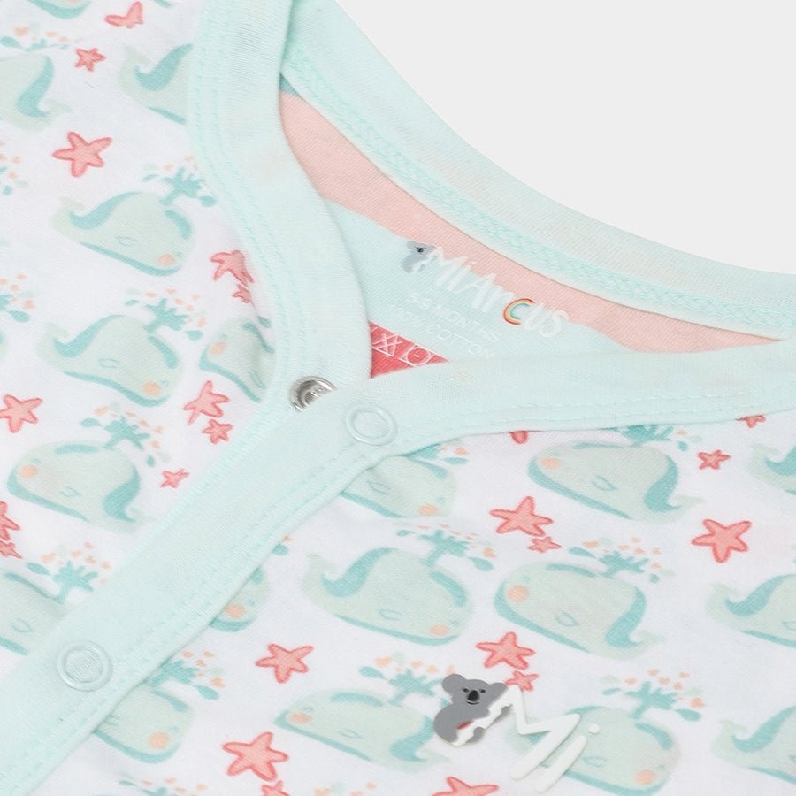 Baby Boy Whale Print Full Sleeve Bambino Set T-Shirt - Pyjama Set 4