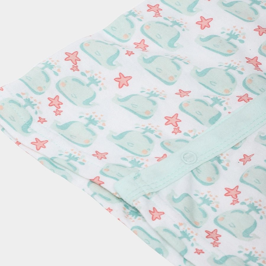 Baby Boy Whale Print Full Sleeve Bambino Set T-Shirt - Pyjama Set 5