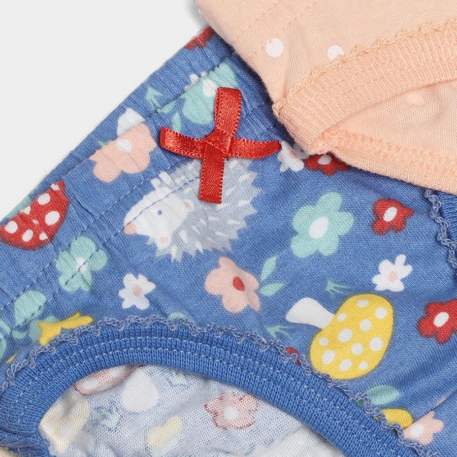 Baby Girl Briefs with Blossom Print - (Pack of 3) Brief 7