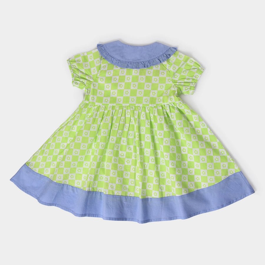 Baby Girl Front Open Frock With Ruffles Frock 3
