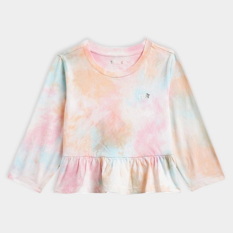 Baby Girl Medley Full Sleeve Peplum Top Full Sleeve T-Shirt 1