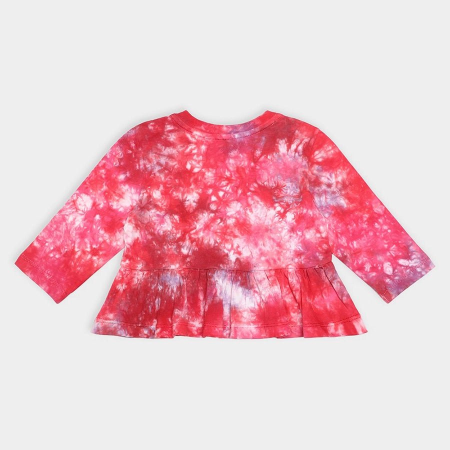 Baby Girl Medley Pink Full Sleeve Peplum Top Full Sleeve T-Shirt 4