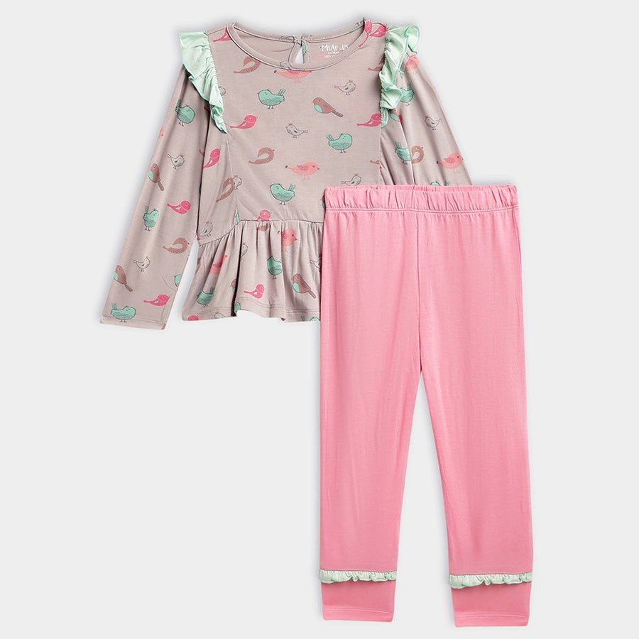 Baby Girl Peplum Top & Legging T-Shirt - Pyjama Set 1