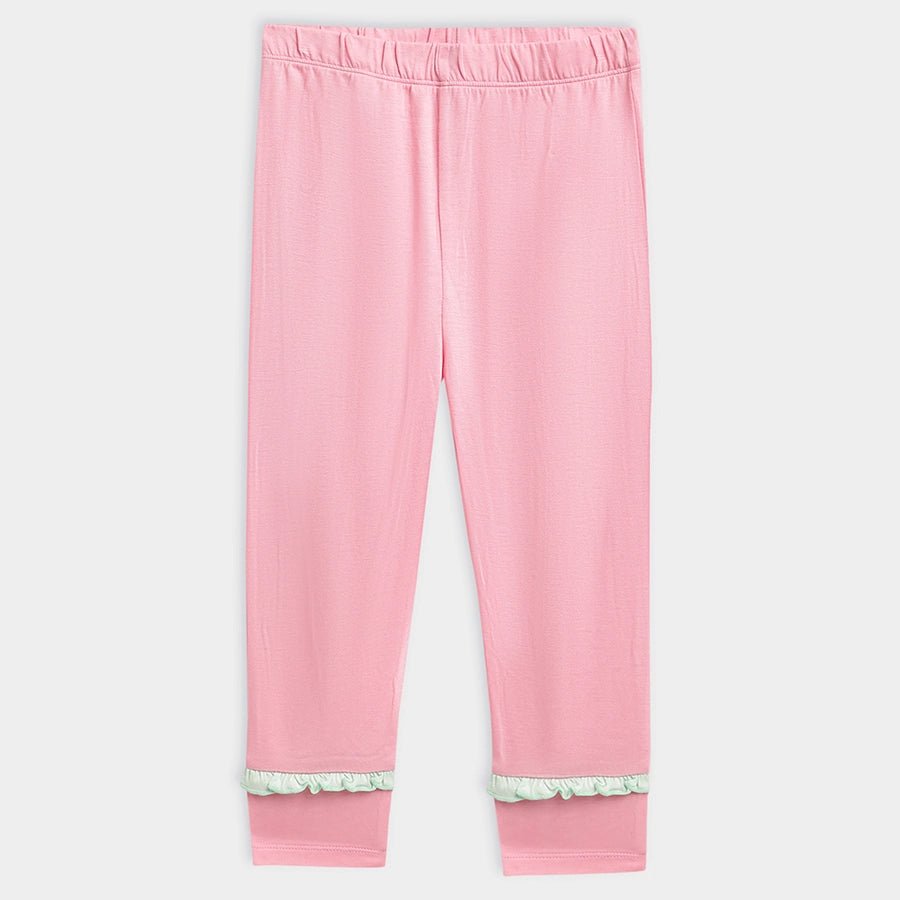 Baby Girl Peplum Top & Legging T-Shirt - Pyjama Set 4