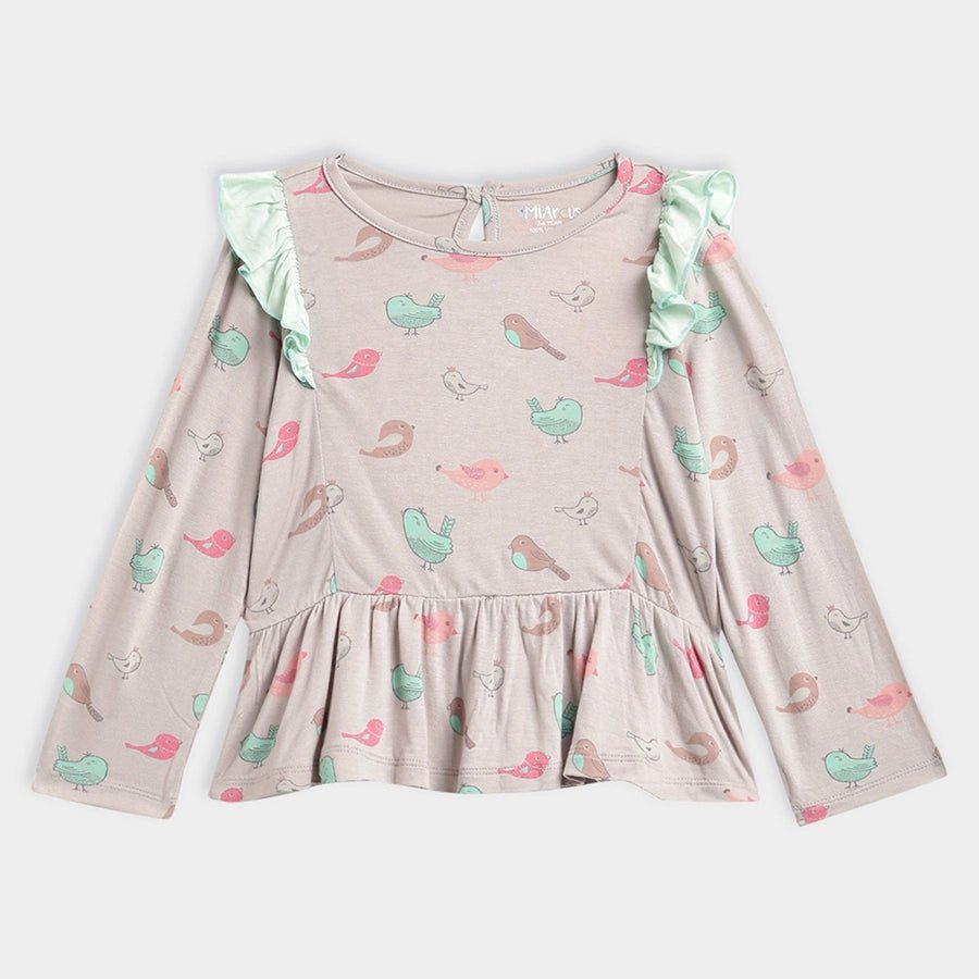 Baby Girl Peplum Top & Legging T-Shirt - Pyjama Set 2